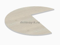 Стол приставка с вырезом 980х22 (левая) орех рис1