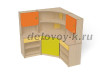 Кухня угловая, 1000/1000*310*1000 (каркас бук с разноцветными фасадами, Вариант 2)