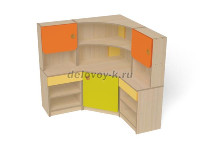 Кухня угловая, 1000/1000*310*1000 (каркас бук с разноцветными фасадами, Вариант 2) рис1