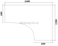 Стол письменный угловой с тумбой Ду-1.17 лев (1600х1200_600х750) рис2