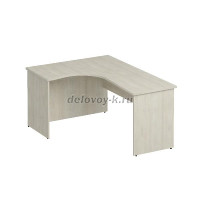 К.135 Стол эргономичный левый 1600-750-1200_Орех французский рис1