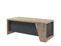 Стол руководителя прямой. Опора со скошенным элементом с правой стороны стола. рис1