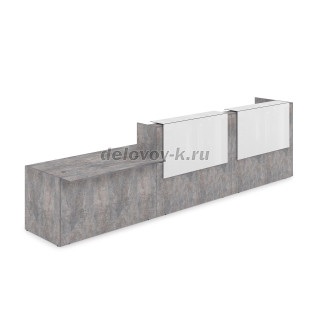 1КРС-КЛ.008 Комплект Ресепшн с фартуком HPL 4232*901*1149 без подсветки рис2