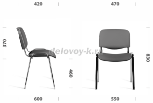 Стул ИЗО каркас хром, кожзам Z рис2