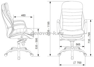 Кресло руководителя Бюрократ T-9950 кожа рис3