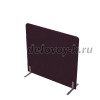 011.МПО.1212 Акустическая мобильная перегородка на стационарных опорах (1200-450-1200) violet_алюминий матовый