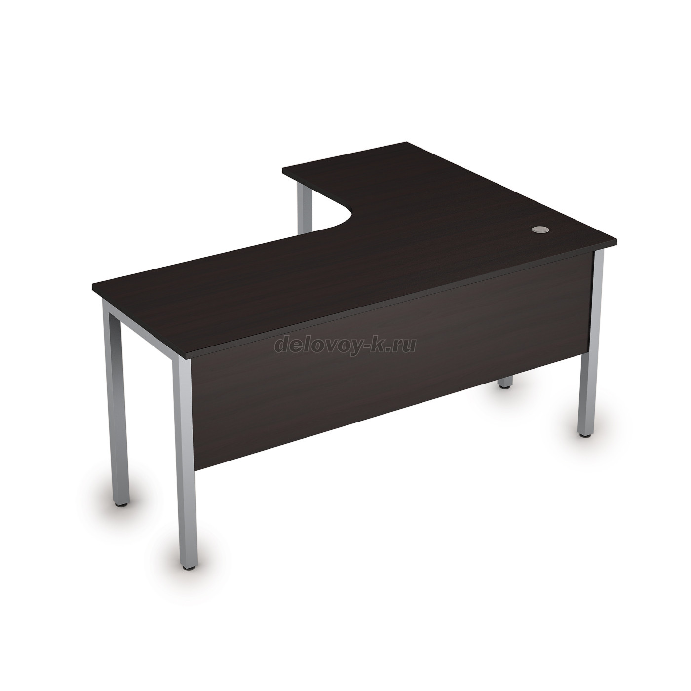 2МД.132 Стол криволинейный левый на металлических опорах (1600*1200*750) фото