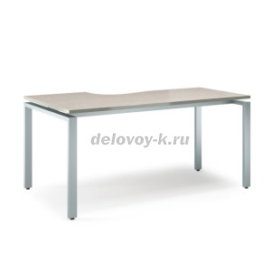 Стол письменный эргономичный на металлокаркасе V-1.6.1М_L 1600*700*750мм рис1