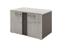 Тумба для оргтехники широкая. 2 отсека со съемными полками. Полки устанавливаются на разную высоту рис1