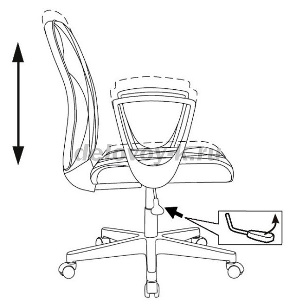 Кресло офисное Бюрократ CH-327 экокожа рис5