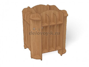 Тумба для полотенец Волна (20 мест), 860*860*1060 (каркас бук) (ШП-008-20) рис1