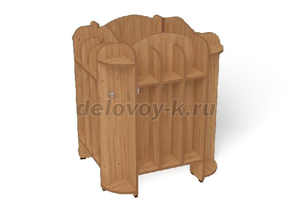 Тумба для полотенец Волна (20 мест), 860*860*1060 (каркас бук) (ШП-008-20) рис1