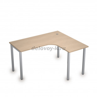 2М.131 Стол криволинейный правый на металлических опорах (1400*1200*750) рис2