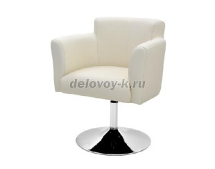 Кресло с подлокотниками Даллас на хромированной поворотной опоре С-10/1 рис1
