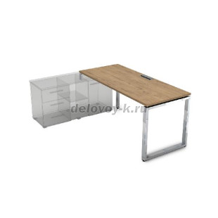 НСТЛ-О.994 Стол рабочий, прямолинейный три опоры, левый (1600*900*750) рис1