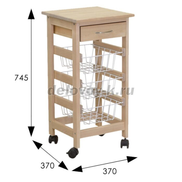 Тумба с ящиком и корзинами рис4