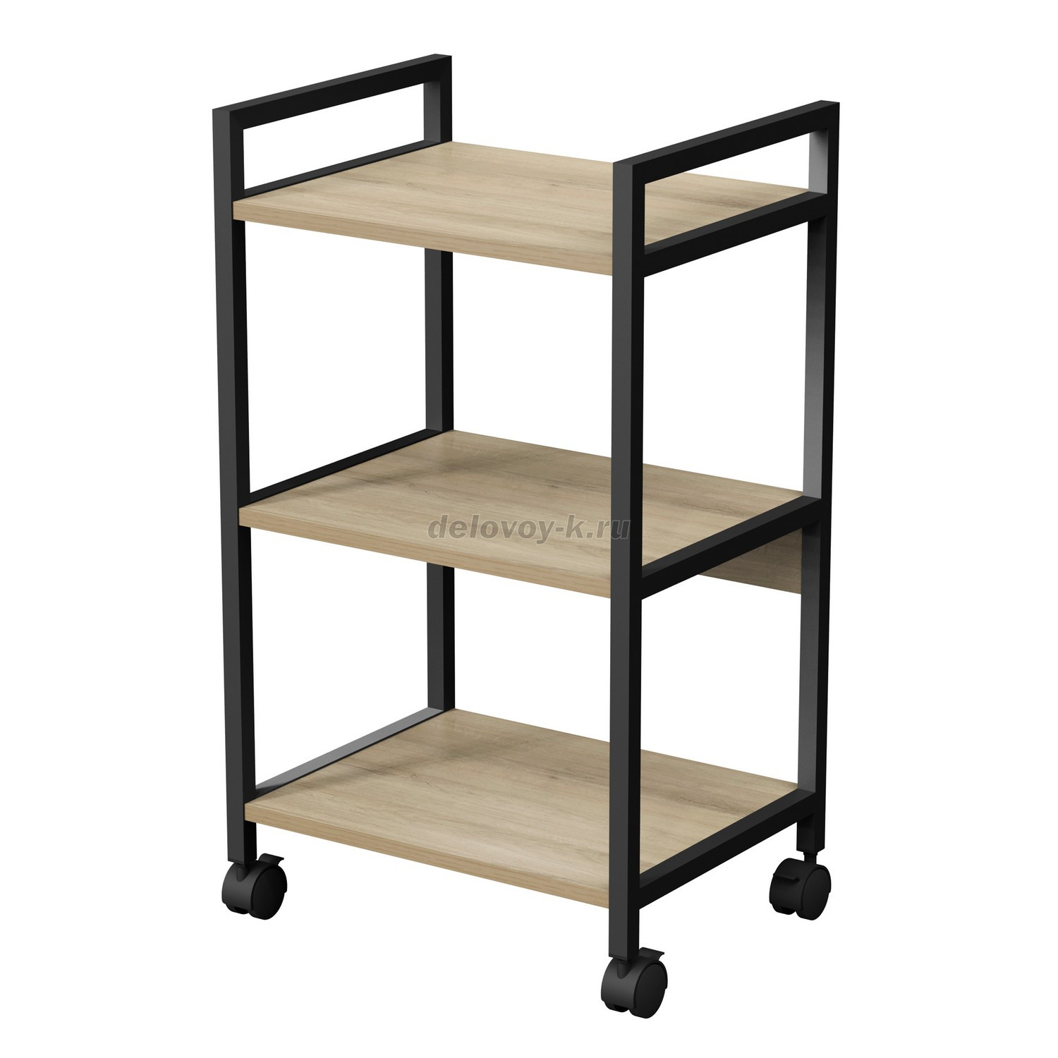 10СМН.3.455 Стеллаж мобильный низкий 3 полки, широкий (455*350*790) фото