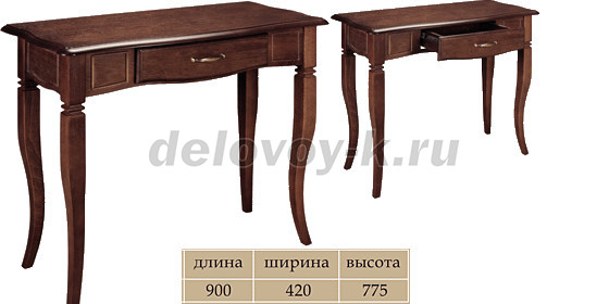 Стол «Консольный-2» с ящиком лак рис1