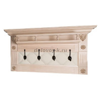 Вешалка в прихожую Сильвия Н5 эко-кожа молочныйбелый ясень_a рис1