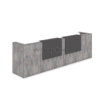 1КР-КЛ.202.1 Комплект Ресепшн с фартуком HPL 3854-749-1149 с подсветкой_Basalt_Графит матовый рис3