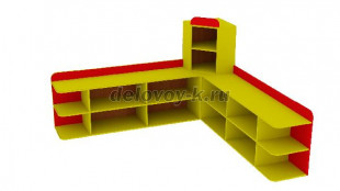 Стеллаж угловой "Замок" СТ-009 2200*420*600 рис1