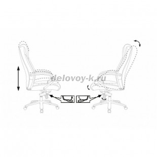 Кресло руководителя Бюрократ T-9923WALNUT кожа рис3