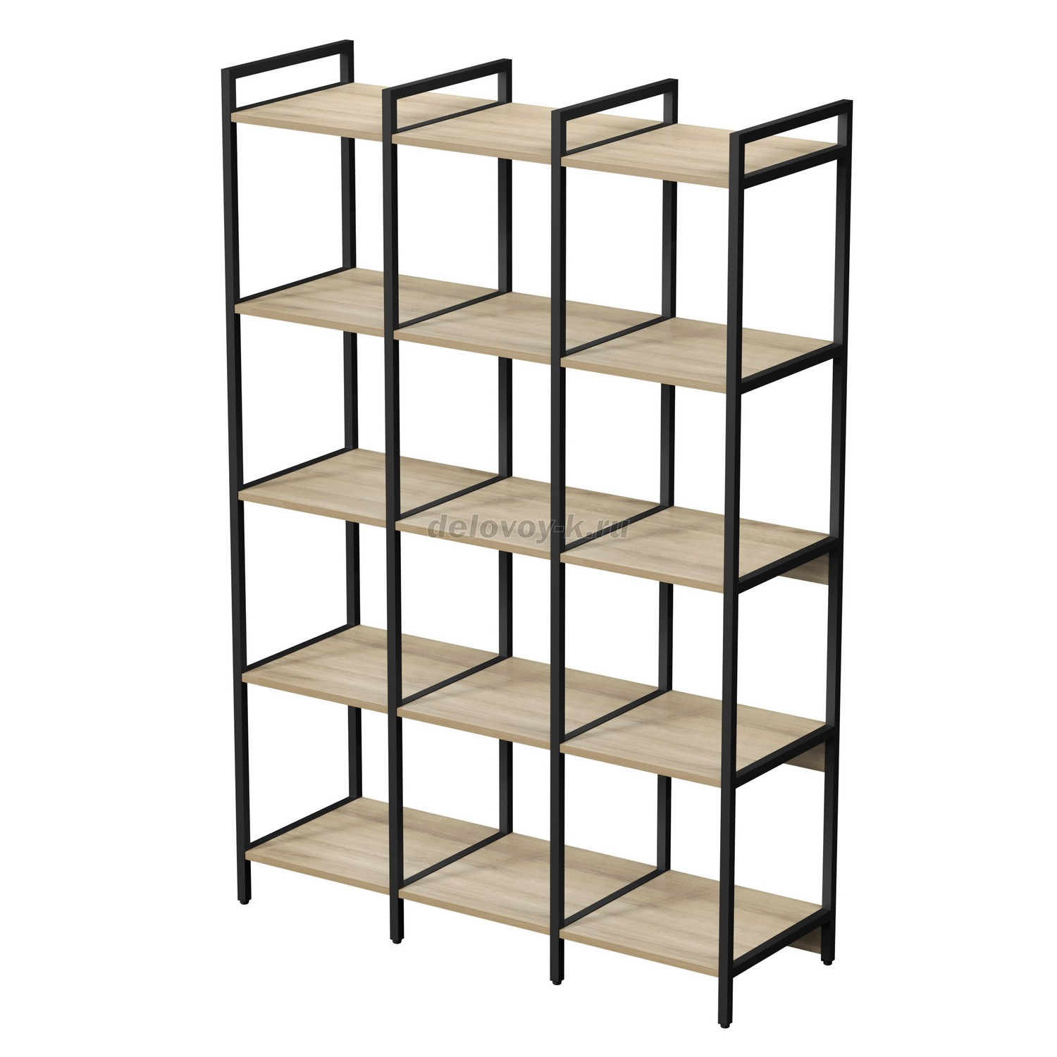 10ССТ.5.400 Стеллаж средний тройной 5 полок, узкий (1160*400*1704) фото