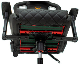 Кресло игровое KNIGHT OUTRIDER экокожа ромбики, подголовник, крестовина металл рис3