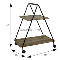 Стол сервировочный Милн черный дуб крымский состаренный_i_1000 рис4