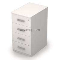 6ТЗ.002 Тумба приставная с замком (394-550-750) Белый рис2