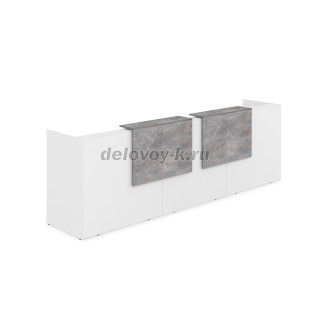 1КР-ДС.002 Комплект Ресепшн с фартуком ЛДСП 3632*762*1161 без подсветки рис4