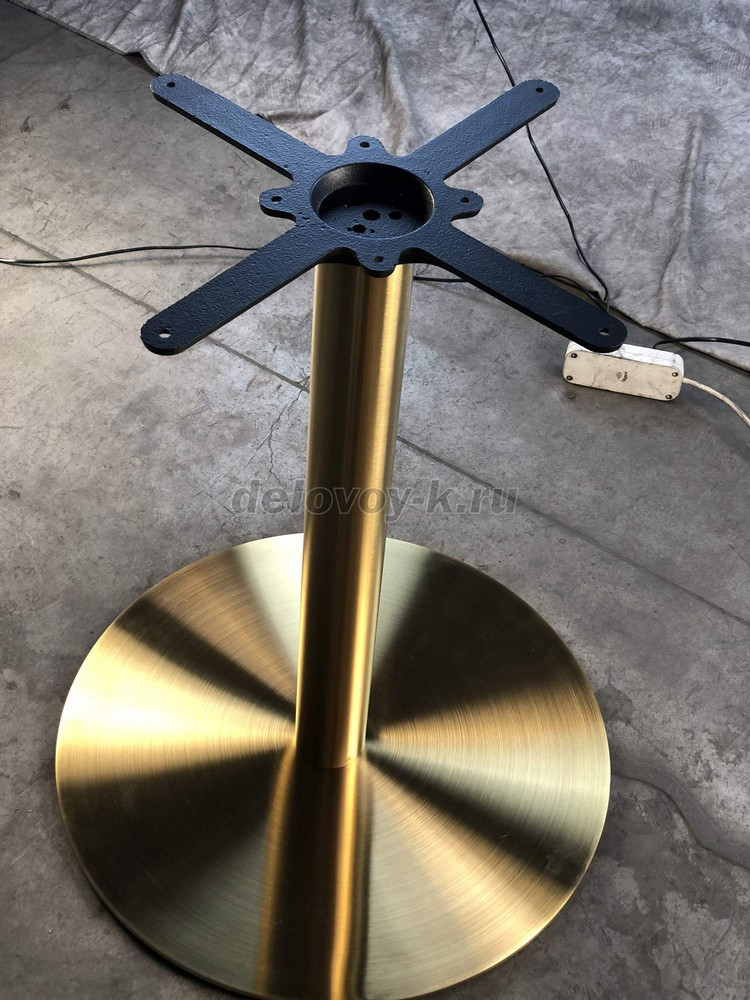 Подстолье из полированной нержавеющей стали матовое золотого цвета 1015EM фото 2