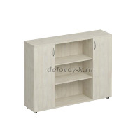 К.529 Шкаф комбинированный средний 1540-1156-380_Дуб шамони темный рис1