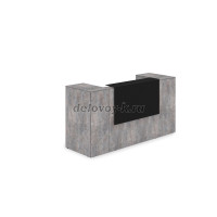 1КРТ-КЛ.004.1 Комплект Ресепшн с фартуком HPL 2232-751-1149 с подсветкой_Basalt_Черный матовый рис4