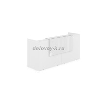 1КР-КЛ.001 Комплект Ресепшн с фартуком HPL 2432-750-1149 без подсветки_Белый_Белый глянец рис5