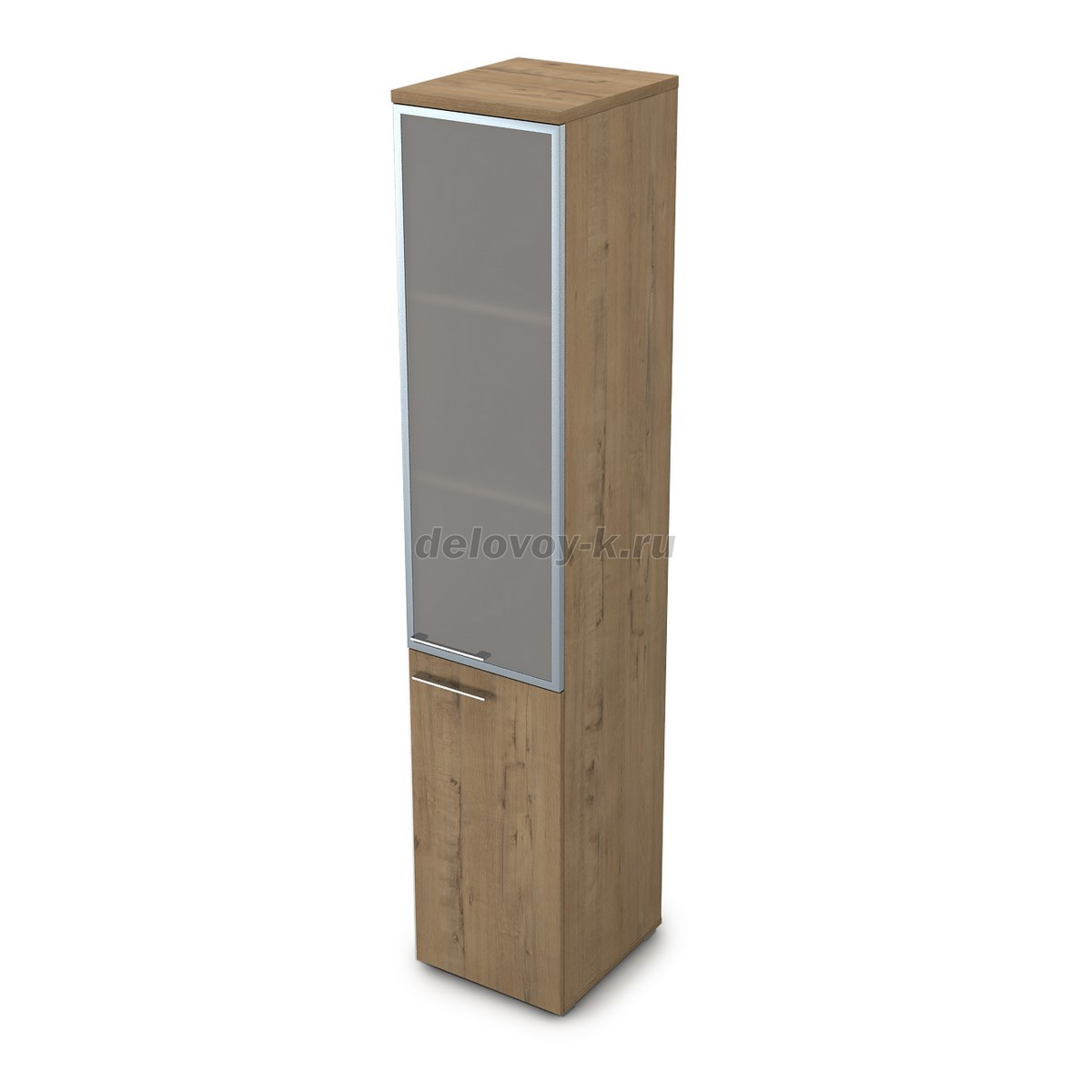 9НПД.005.19П Пенал высокий со стеклом, задняя стенка ЛДСП (400*450*2045), правый фото