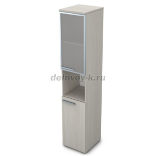 9ПЛ.005.20 Пенал высокий со стеклом и нишей (400*450*2045), левый рис3