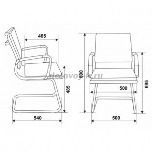 Конференц-кресло Бюрократ CH-993-LOW-V рис2