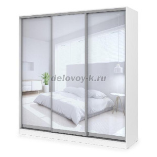 ШКЗЗЗ.24.10 Шкаф-купе 3-дверный Comfort (2398*600*2201) 3 зеркальные двери (Белый) рис1