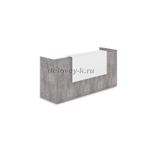 1КР-ДС.001 Комплект Ресепшн с фартуком ЛДСП 2432-762-1161 без подсветки_Basalt_Белый рис3