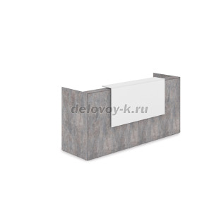 1КР-ДС.001 Комплект Ресепшн с фартуком ЛДСП 2432*762*1161 без подсветки рис3