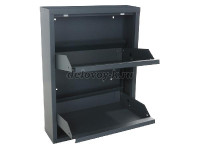 Обувница Практик ОМ-2 751x516x136_Графит RAL 7016 рис1