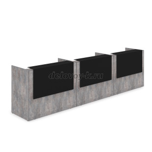 1КР-КЛ.003.1 Комплект Ресепшн с фартуком HPL 4264*750*1149 с подсветкой рис4