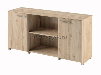 Тумба приставная к столу-тандему. 3 отделения с полкой, задняя стенка ЛДСП. Петли с доводчиком рис1