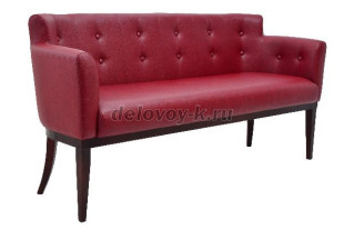 Диван 3-местный с пуговицами и пиковкой с подлокотниками Леонардо C-05/6 рис1