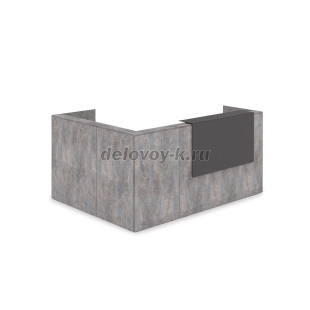 1КР-КЛ.102.1 Комплект Ресепшн с фартуком HPL 2344*1765*1149 с подсветкой рис3