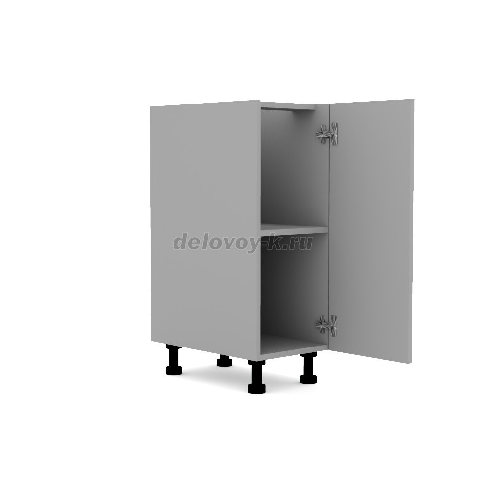 Тумба кухонная доборная с одной распашной дверью с полкой 300*500*720 фото 2