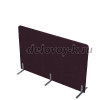 011.МПО.1611 Акустическая мобильная перегородка на стационарных опорах (1600-450-1100) violet_алюминий матовый
