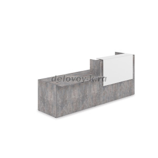 1КРС-ДС.007 Комплект Ресепшн с фартуком ЛДСП 2832*901*1161 без подсветки рис3