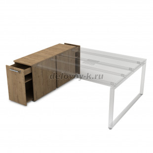 9ТП.012.2 Тумба с выкатной секцией двухсторонняя (1635*450*750) рис2